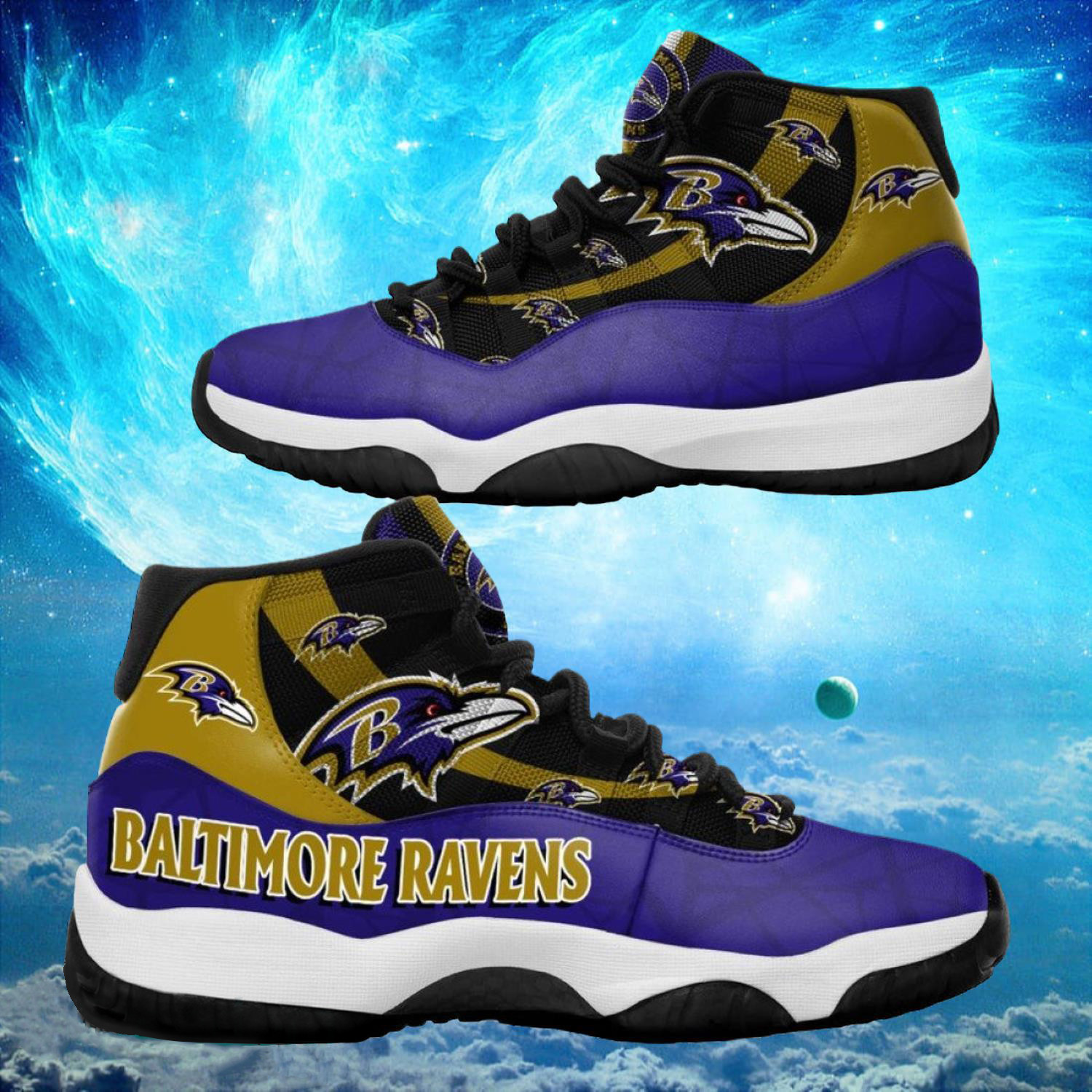 Baltimore Ravens AJD11 Sneakers BG218 - Anz3dgift.com
