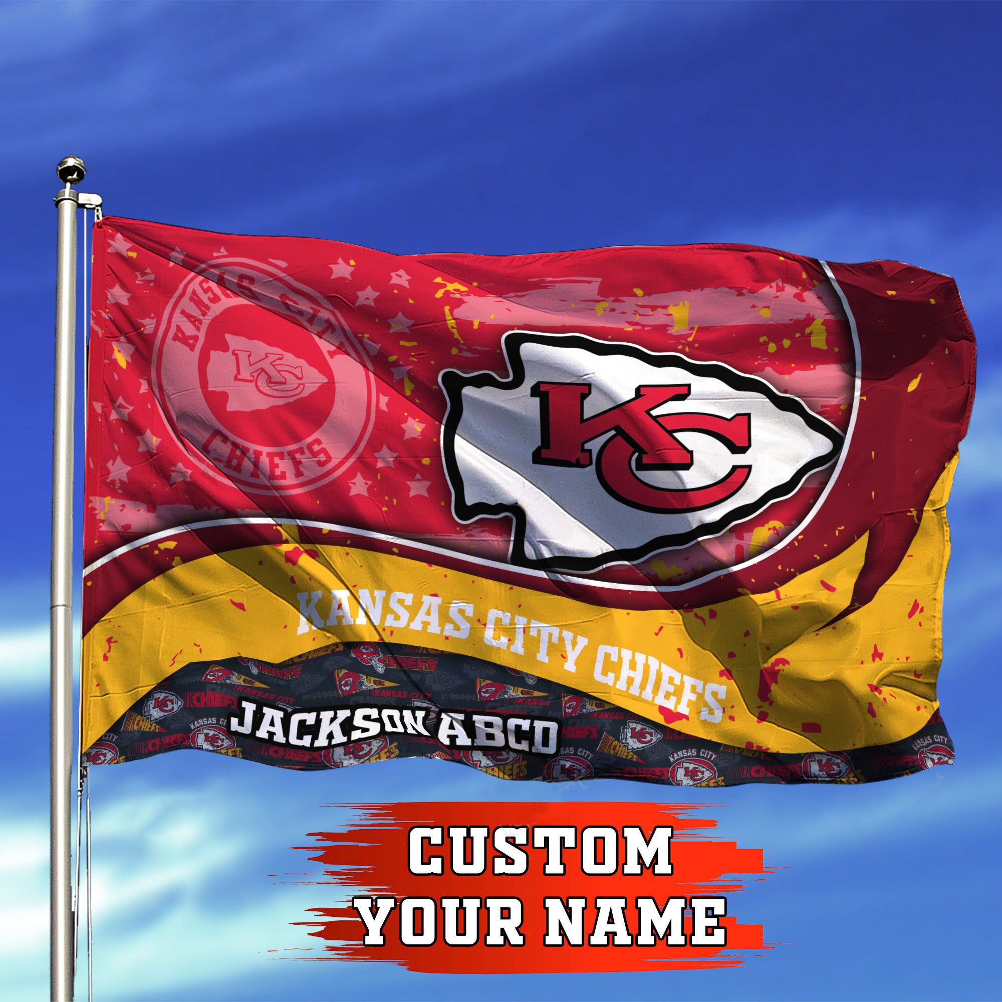 Kansas City Chiefs Personalized Flag 320