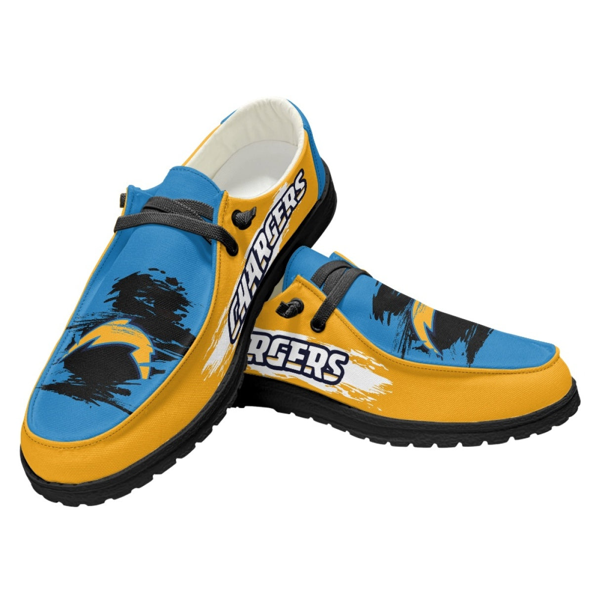 Los Angeles Chargers Moccasin Slippers - Hey Dude Shoes Style ...