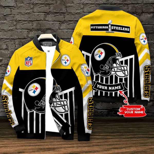 Pittsburgh Steelers Personalized Bomber Jacket BG579