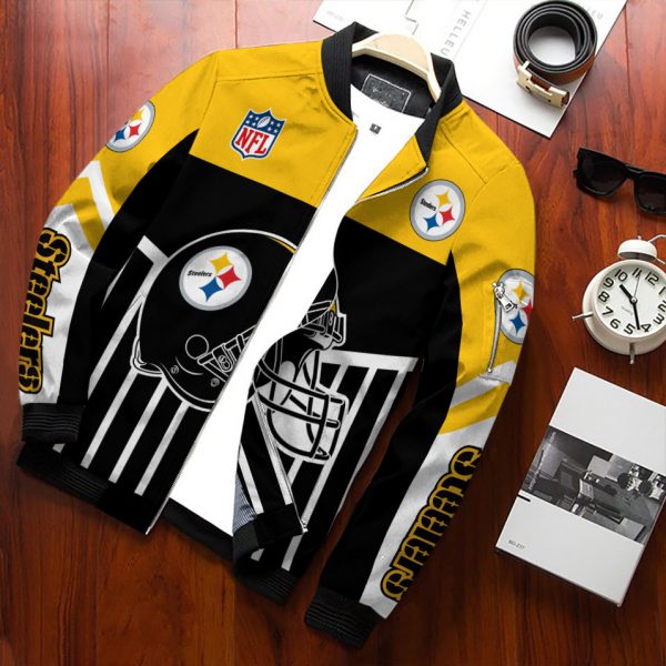 Pittsburgh Steelers Personalized Bomber Jacket BG579 - Image 2