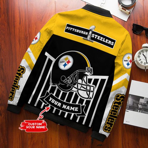 Pittsburgh Steelers Personalized Bomber Jacket BG579 - Image 3