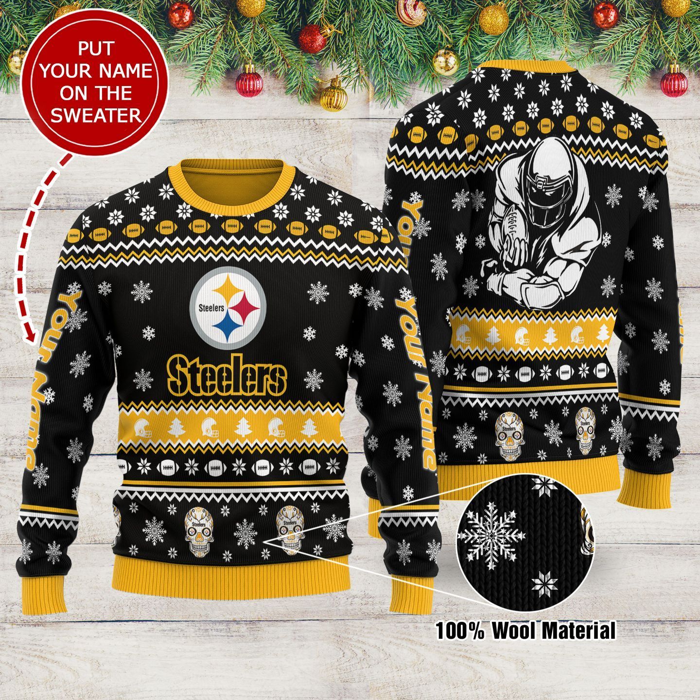 Pittsburgh Steelers Personalized Sweater 37 - Anz3dgift.com