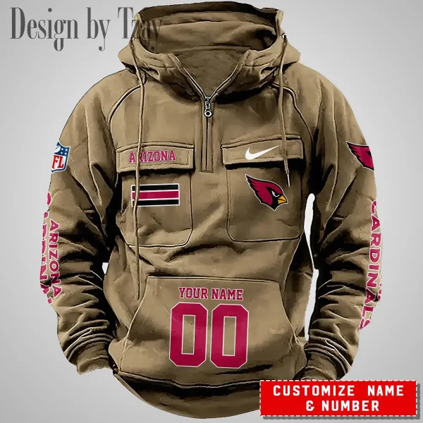 Arizona Cardinals Vintage Men Hoodie AZVMHD380 - Image 4