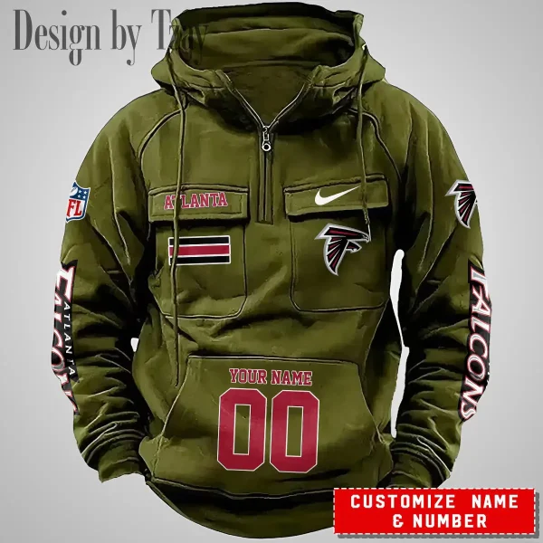 Atlanta Falcons Vintage Men Hoodie AZVMHD381 - Image 3