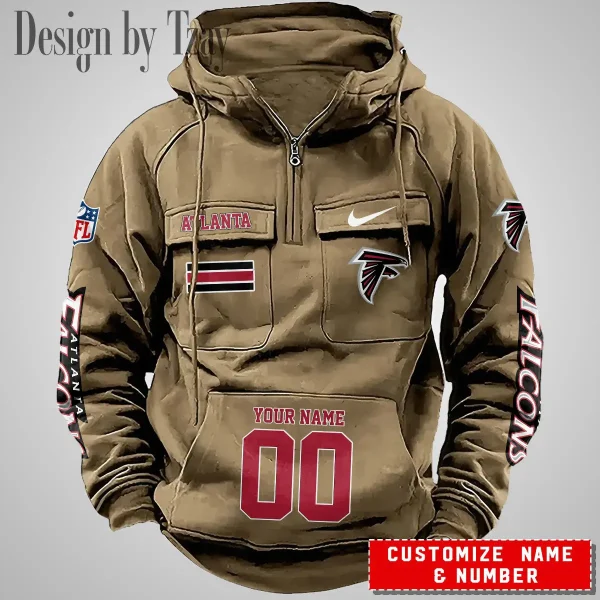 Atlanta Falcons Vintage Men Hoodie AZVMHD381 - Image 4