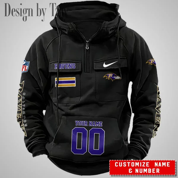 Baltimore Ravens Vintage Men Hoodie AZVMHD382 - Image 5