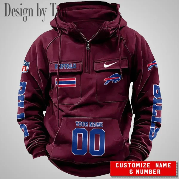 Buffalo Bills Vintage Men Hoodie AZVMHD383 - Image 3