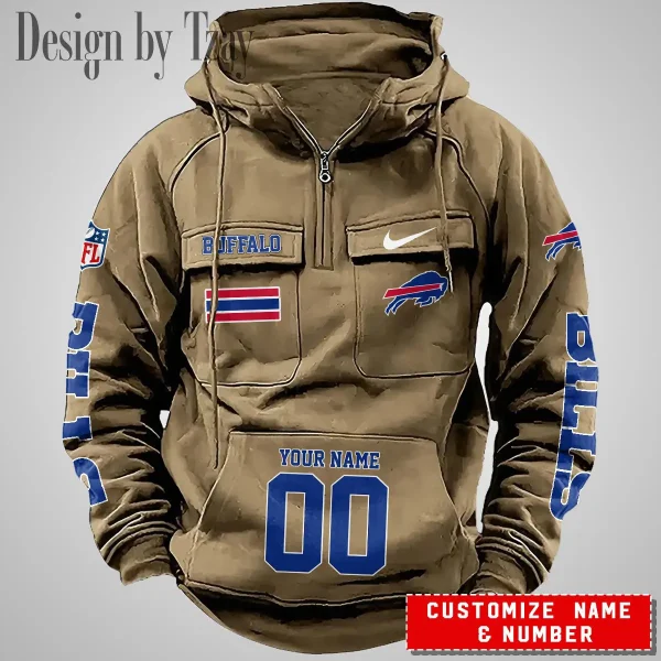 Buffalo Bills Vintage Men Hoodie AZVMHD383 - Image 4