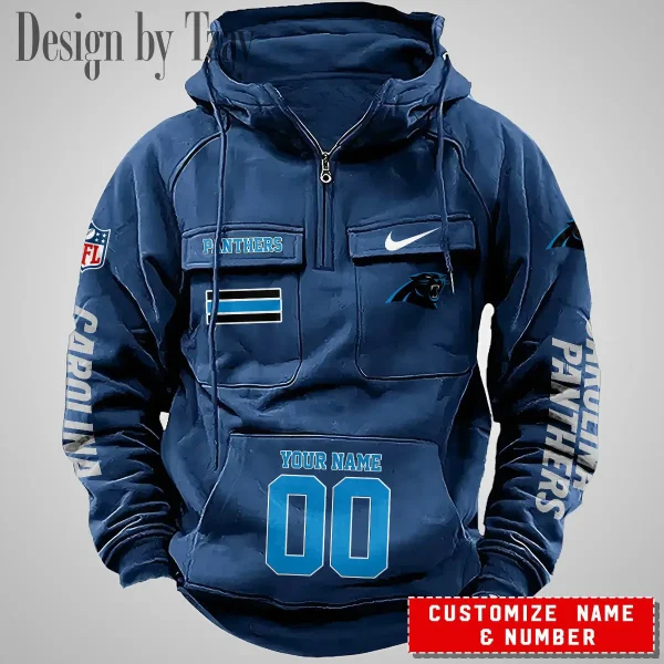 Carolina Panthers Vintage Men Hoodie AZVMHD384