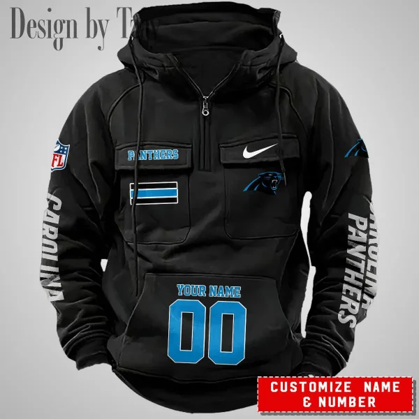 Carolina Panthers Vintage Men Hoodie AZVMHD384 - Image 2