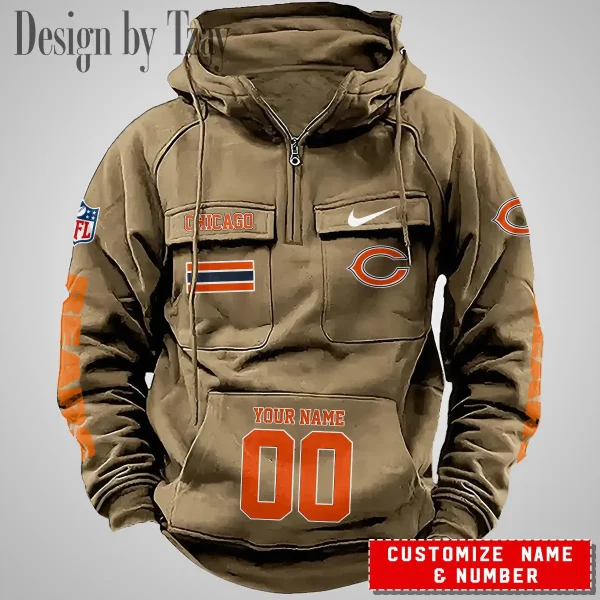 Chicago Bears Vintage Men Hoodie AZVMHD385