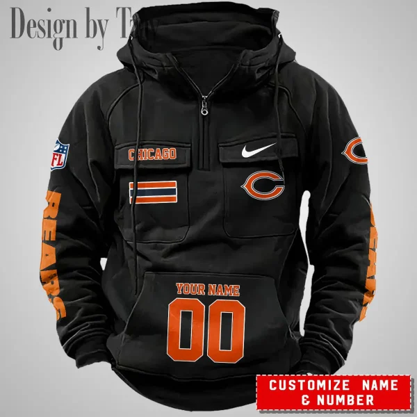 Chicago Bears Vintage Men Hoodie AZVMHD385 - Image 2