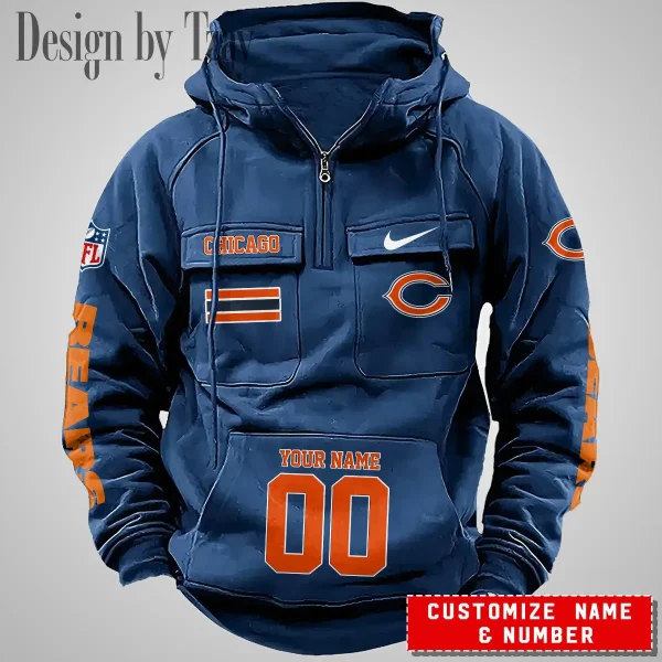 Chicago Bears Vintage Men Hoodie AZVMHD385 - Image 3