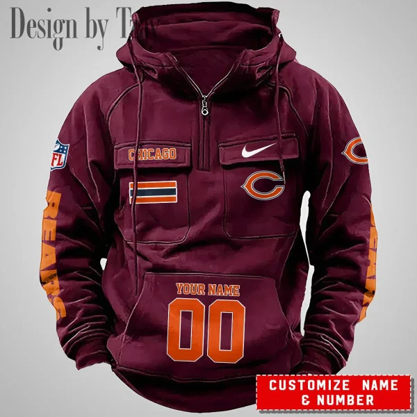 Chicago Bears Vintage Men Hoodie AZVMHD385 - Image 5