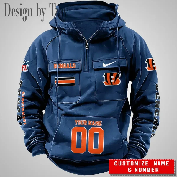 Cincinnati Bengals Vintage Men Hoodie AZVMHD386