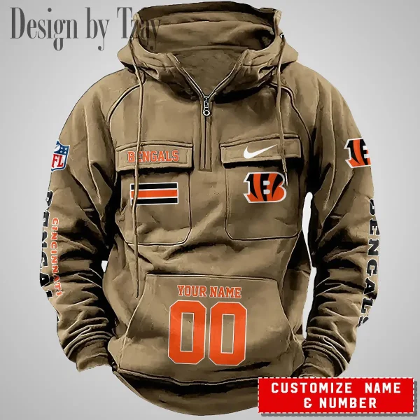 Cincinnati Bengals Vintage Men Hoodie AZVMHD386 - Image 4