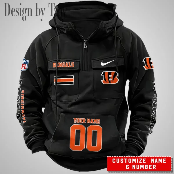 Cincinnati Bengals Vintage Men Hoodie AZVMHD386 - Image 5