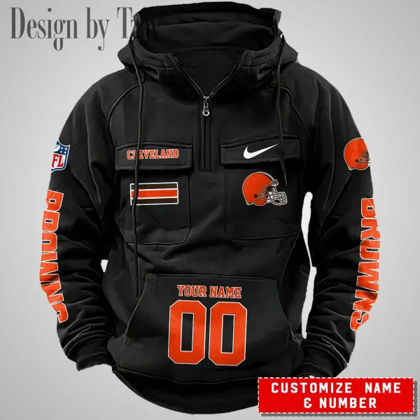 Cleveland Browns Vintage Men Hoodie AZVMHD387 - Image 2