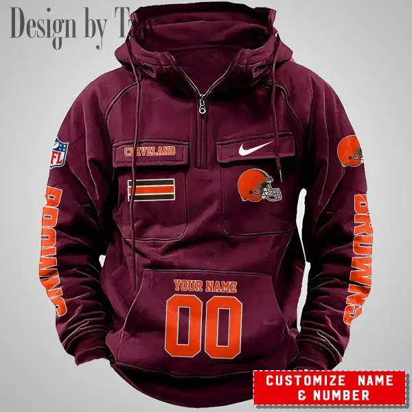 Cleveland Browns Vintage Men Hoodie AZVMHD387 - Image 3
