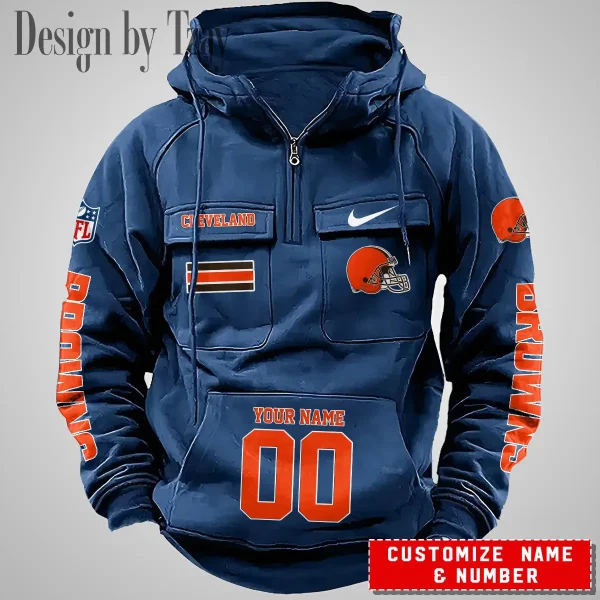 Cleveland Browns Vintage Men Hoodie AZVMHD387 - Image 5