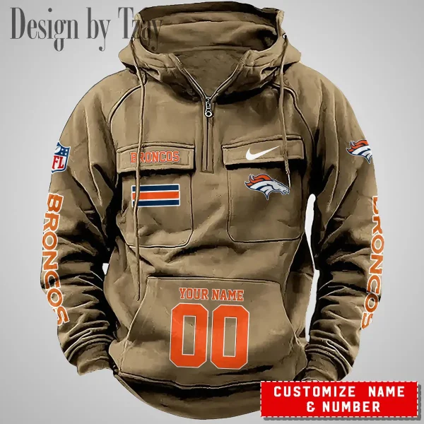 Denver Broncos Vintage Men Hoodie AZVMHD389