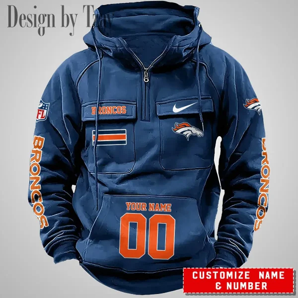 Denver Broncos Vintage Men Hoodie AZVMHD389 - Image 2