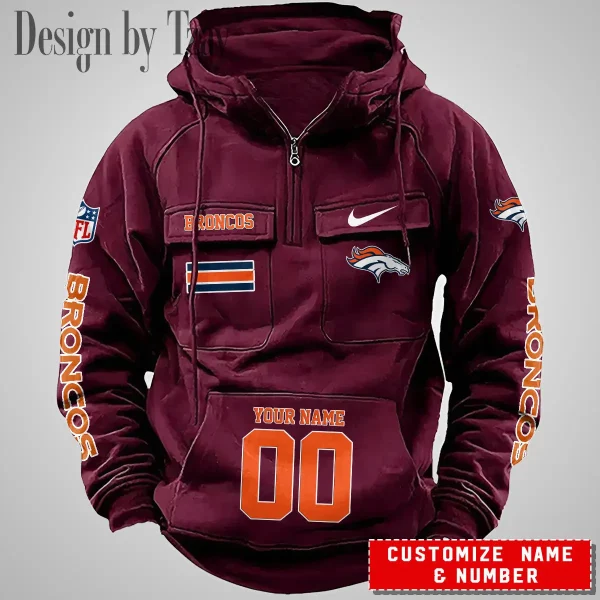 Denver Broncos Vintage Men Hoodie AZVMHD389 - Image 4