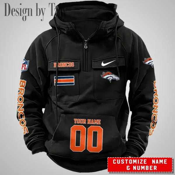 Denver Broncos Vintage Men Hoodie AZVMHD389 - Image 5