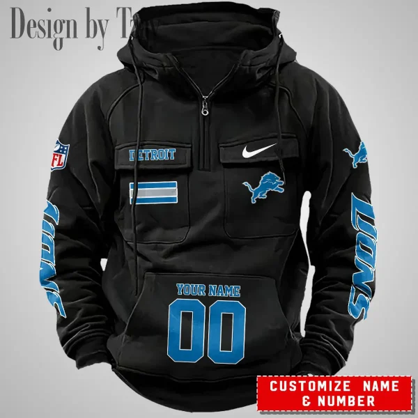 Detroit Lions Vintage Men Hoodie AZVMHD390 - Image 5