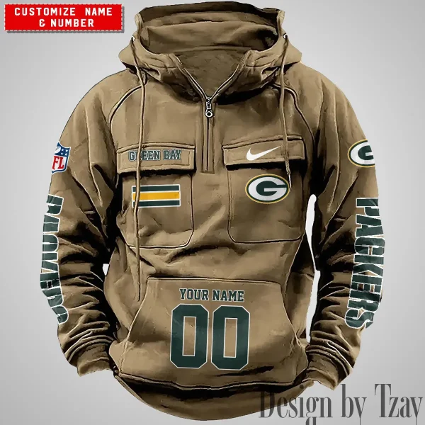 Green Bay Packers Vintage Men Hoodie AZVMHD391 - Image 2