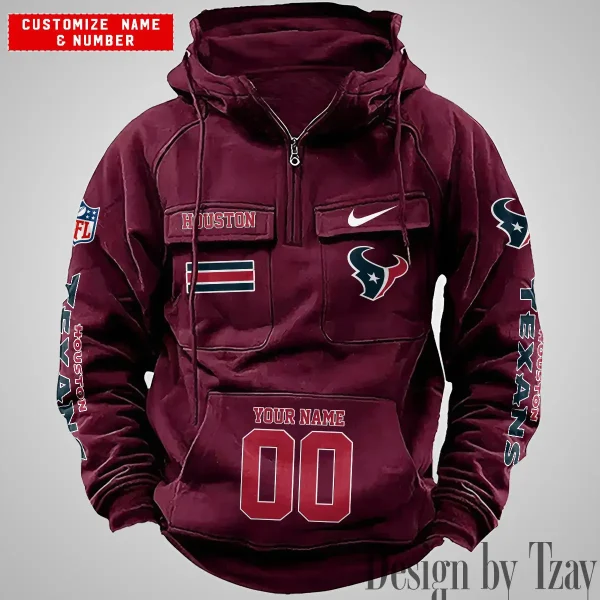 Houston Texans Vintage Men Hoodie AZVMHD392