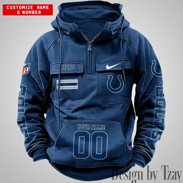 Indianapolis Colts Vintage Men Hoodie AZVMHD393