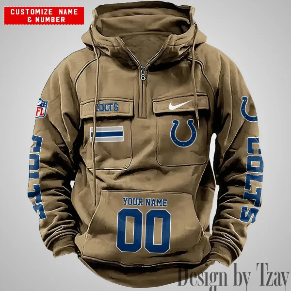 Indianapolis Colts Vintage Men Hoodie AZVMHD393 - Image 4