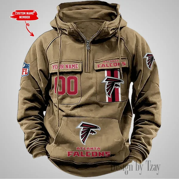 Atlanta Falcons Vintage Men Hoodie AZVMHD413 - Image 2