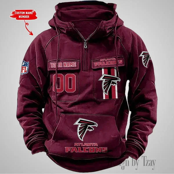 Atlanta Falcons Vintage Men Hoodie AZVMHD413 - Image 5