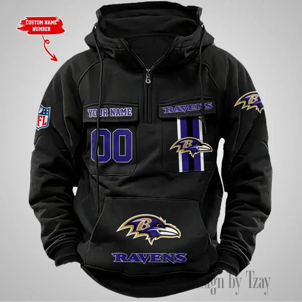 Baltimore Ravens Vintage Men Hoodie AZVMHD414 - Image 2