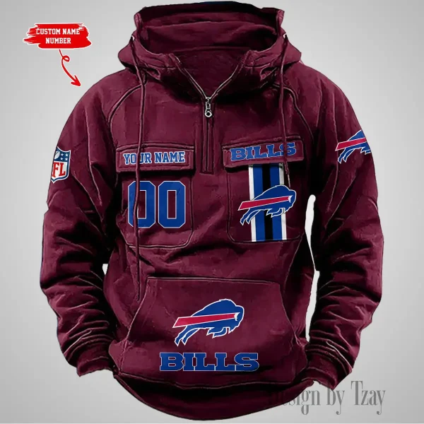 Buffalo Bills Vintage Men Hoodie AZVMHD415