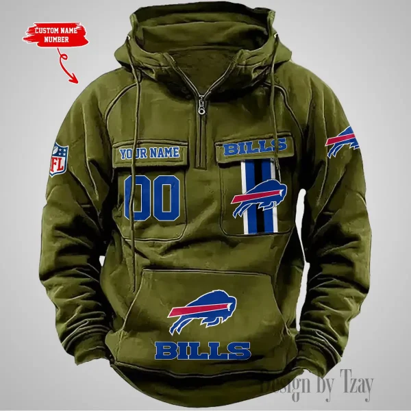 Buffalo Bills Vintage Men Hoodie AZVMHD415 - Image 3