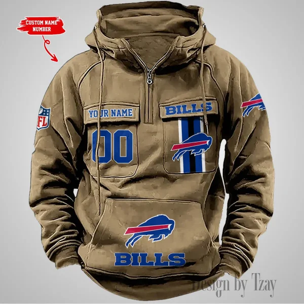 Buffalo Bills Vintage Men Hoodie AZVMHD415 - Image 4