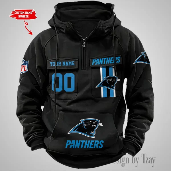 Carolina Panthers Vintage Men Hoodie AZVMHD416 - Image 2