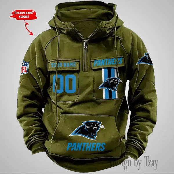 Carolina Panthers Vintage Men Hoodie AZVMHD416 - Image 4