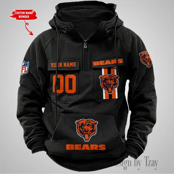 Chicago Bears Vintage Men Hoodie AZVMHD417 - Image 2