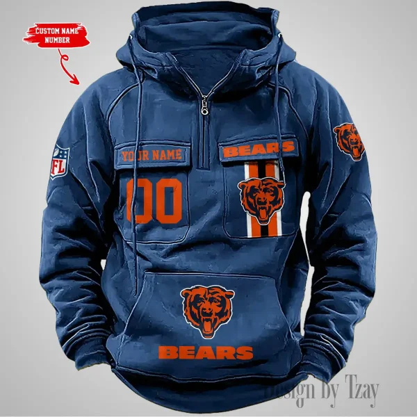 Chicago Bears Vintage Men Hoodie AZVMHD417 - Image 4