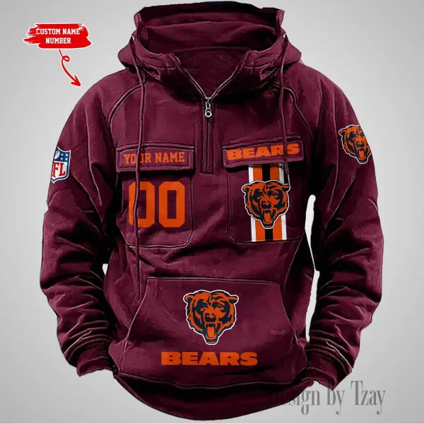 Chicago Bears Vintage Men Hoodie AZVMHD417 - Image 5