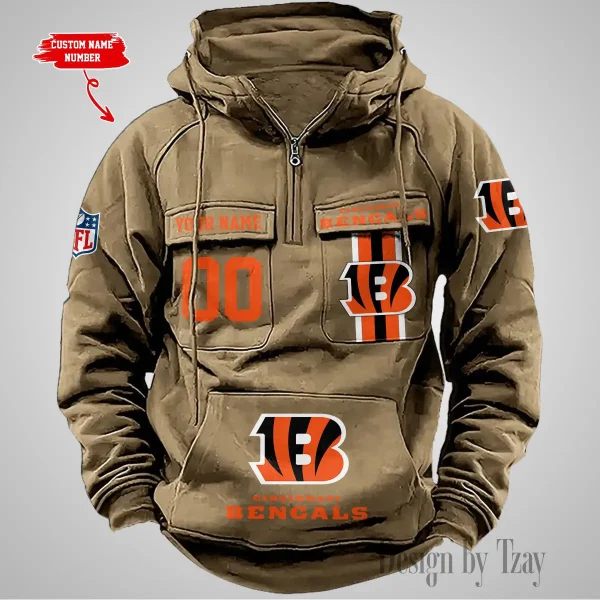 Cincinnati Bengals Vintage Men Hoodie AZVMHD418