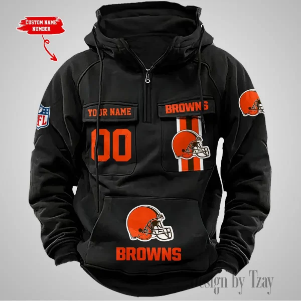 Cleveland Browns Vintage Men Hoodie AZVMHD419 - Image 2