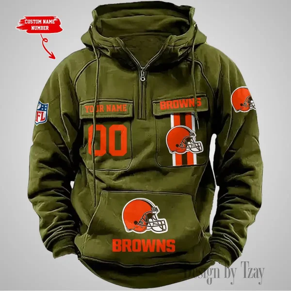 Cleveland Browns Vintage Men Hoodie AZVMHD419 - Image 3