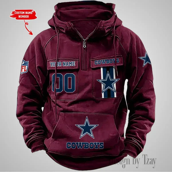 Dallas Cowboys Vintage Men Hoodie AZVMHD420 - Image 2