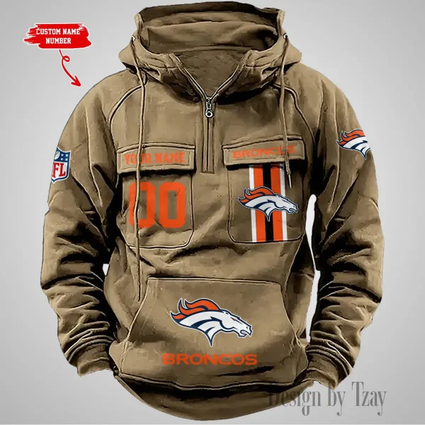 Denver Broncos Vintage Men Hoodie AZVMHD421